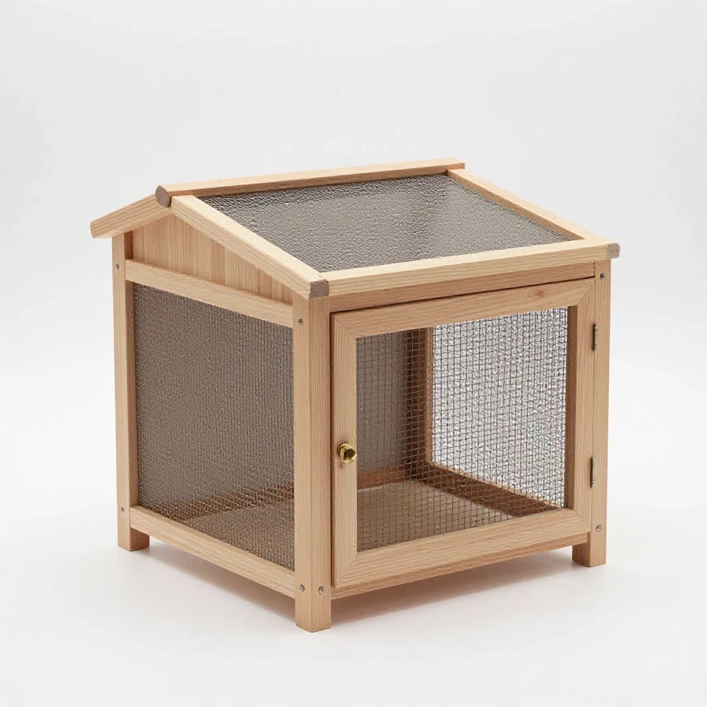 Guinea pig hutch isolated on a white background