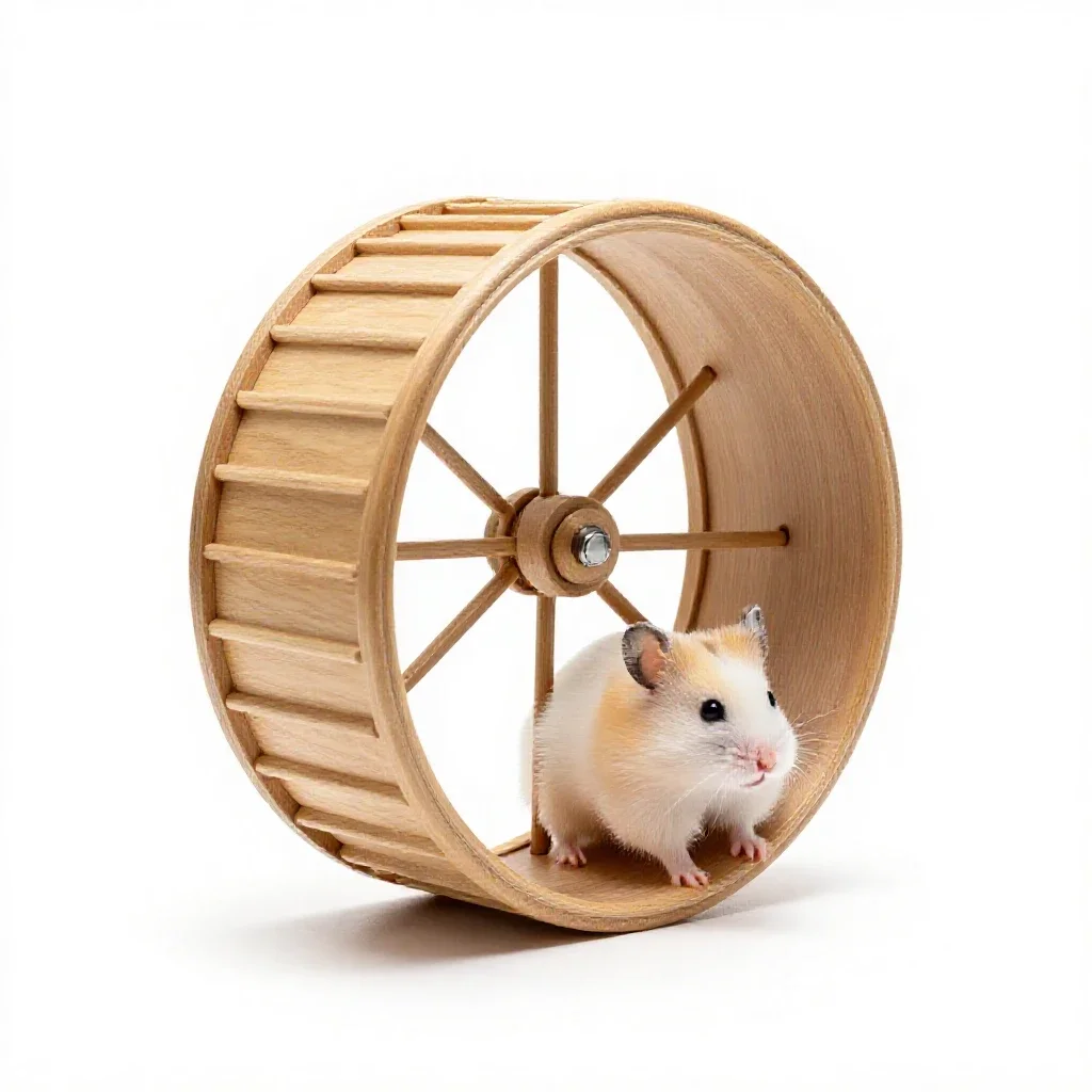 Hamster wheel isolated on a white background