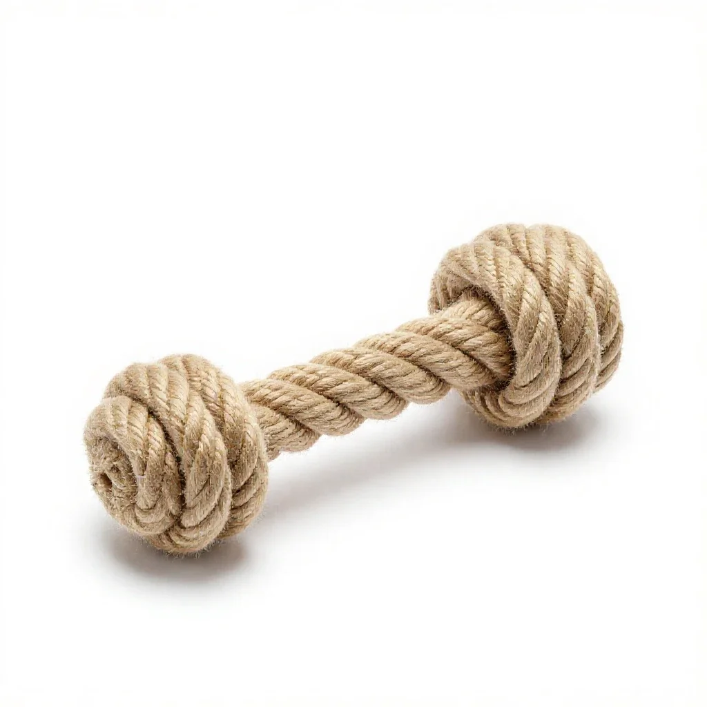 Rope tug toy isolated on a white background