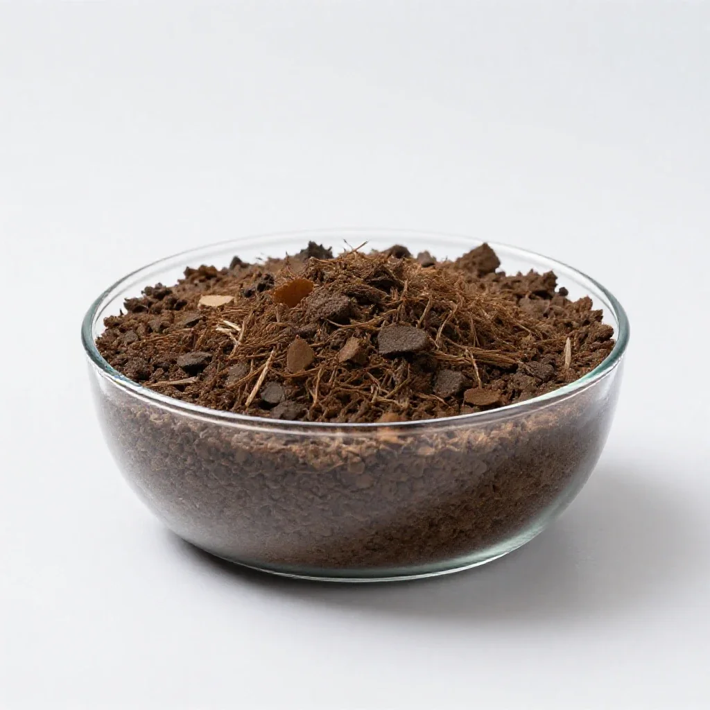 Aquarium with a planted substrate isolated on a white background