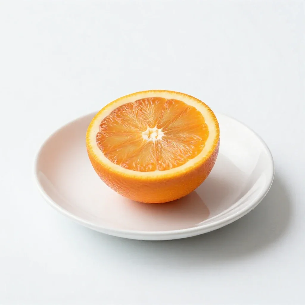 Blood orange halved isolated on a white background