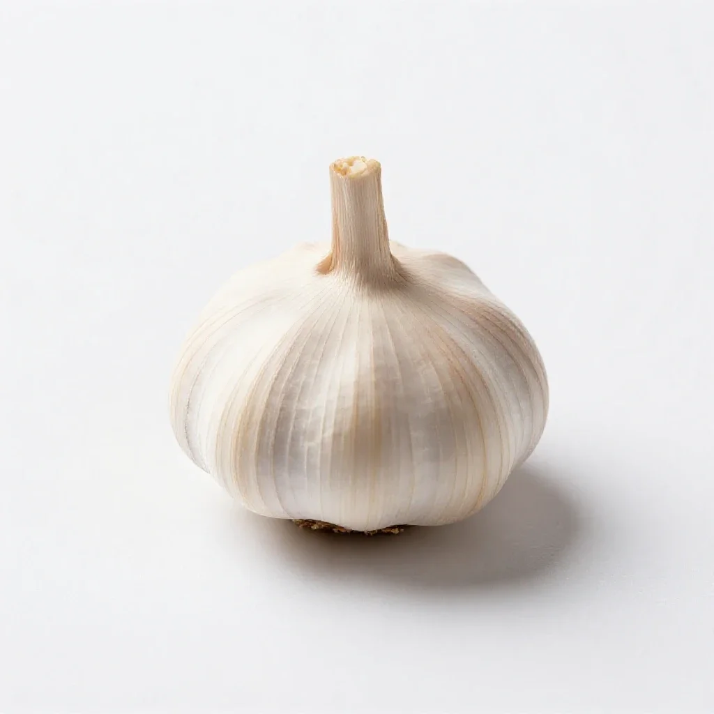 Bulb of garlic isolated on a white background