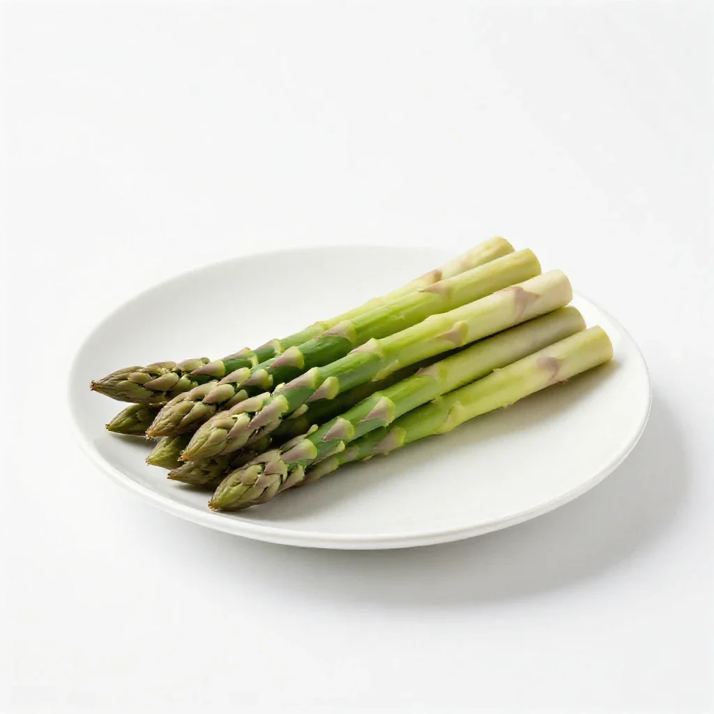 Bunch of asparagus isolated on a white background