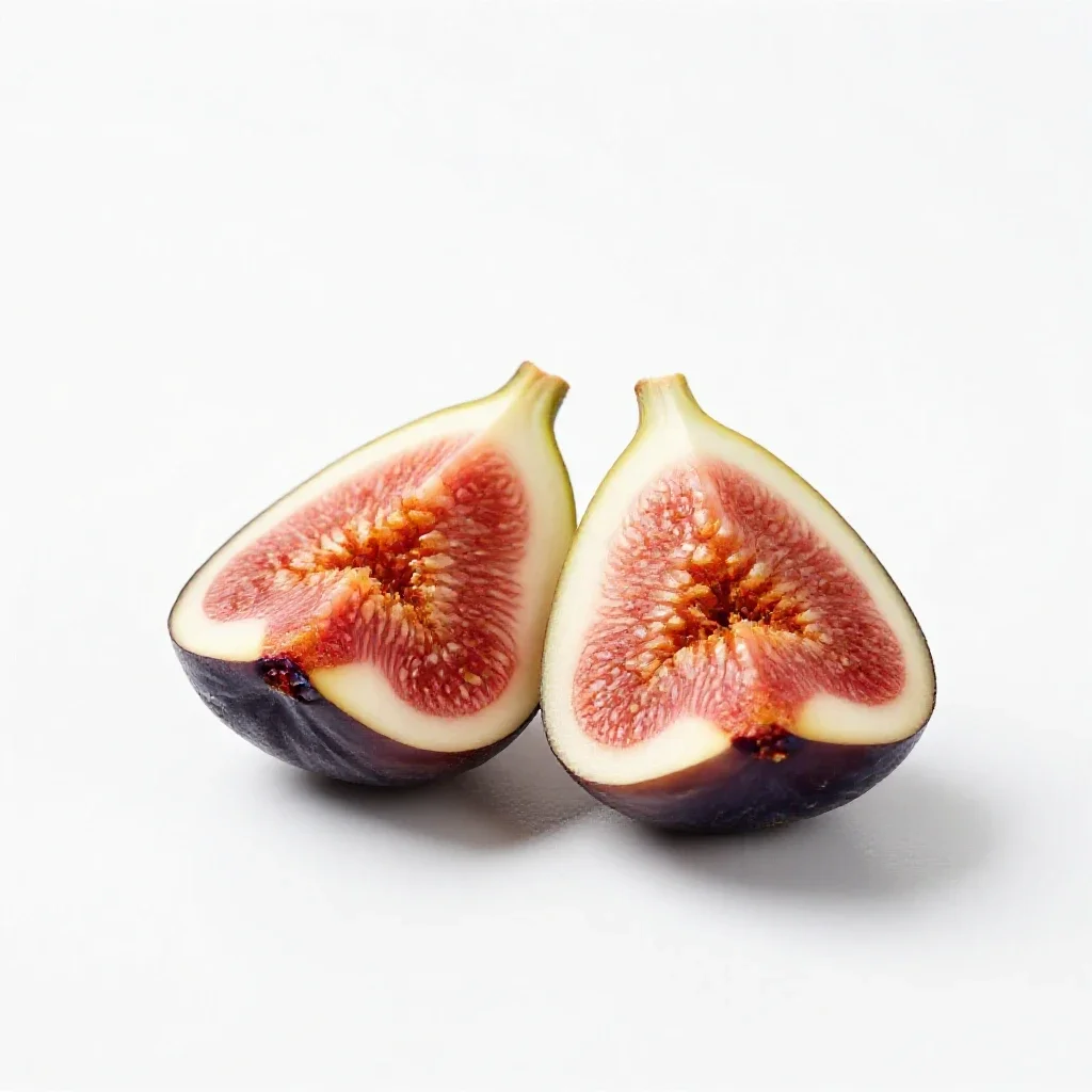 Fig split open isolated on a white background