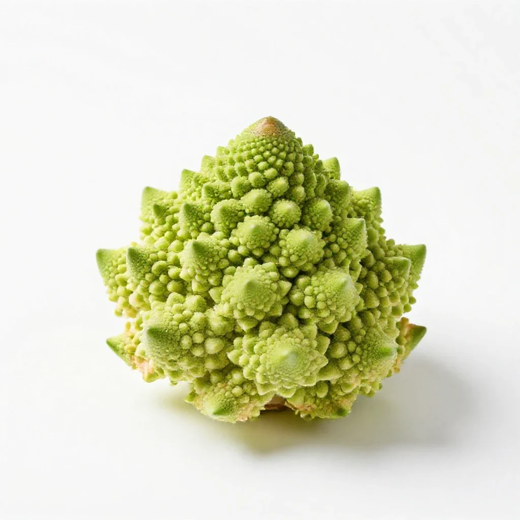 Head of romanesco isolated on a white background