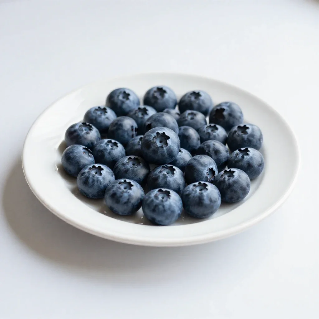Punnet of blueberries isolated on a white background