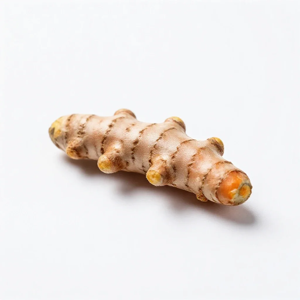 Turmeric root isolated on a white background