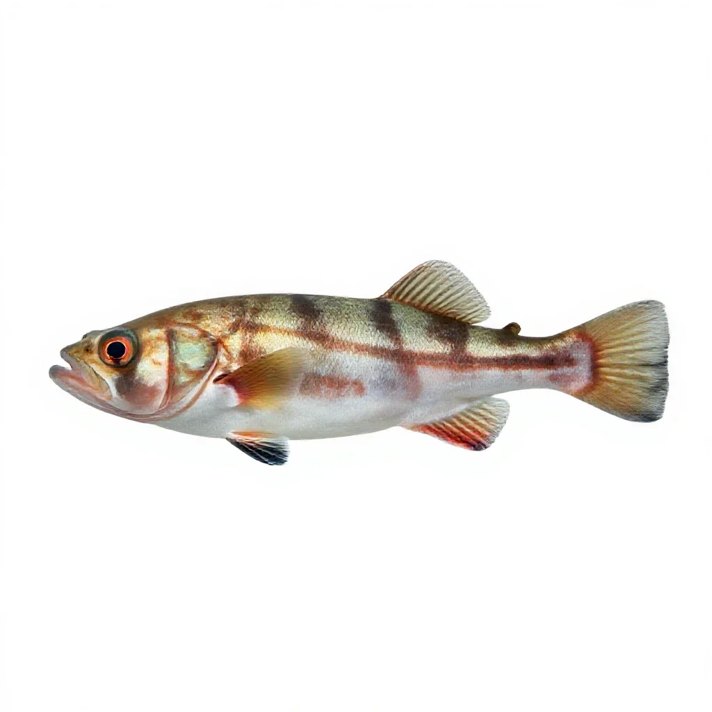 Barreleye fish isolated on a white background