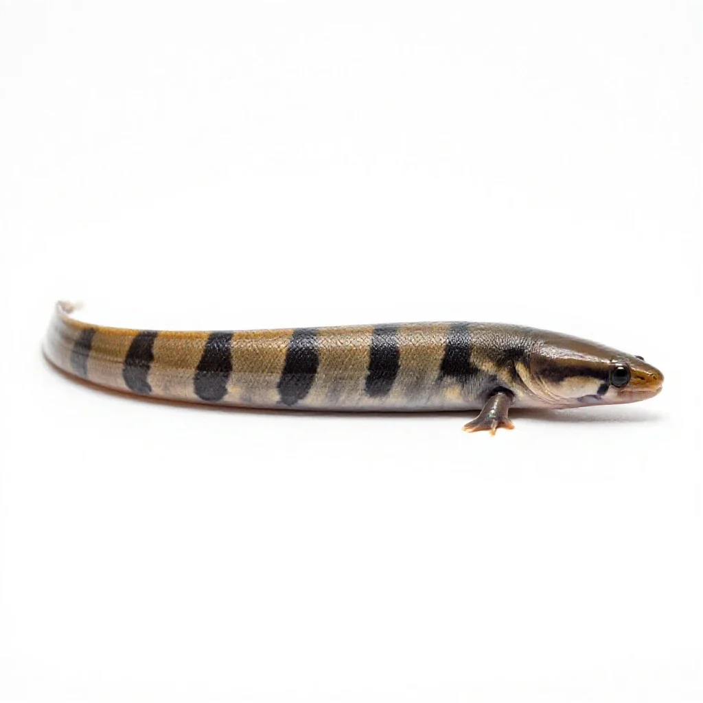 Garden eel isolated on a white background