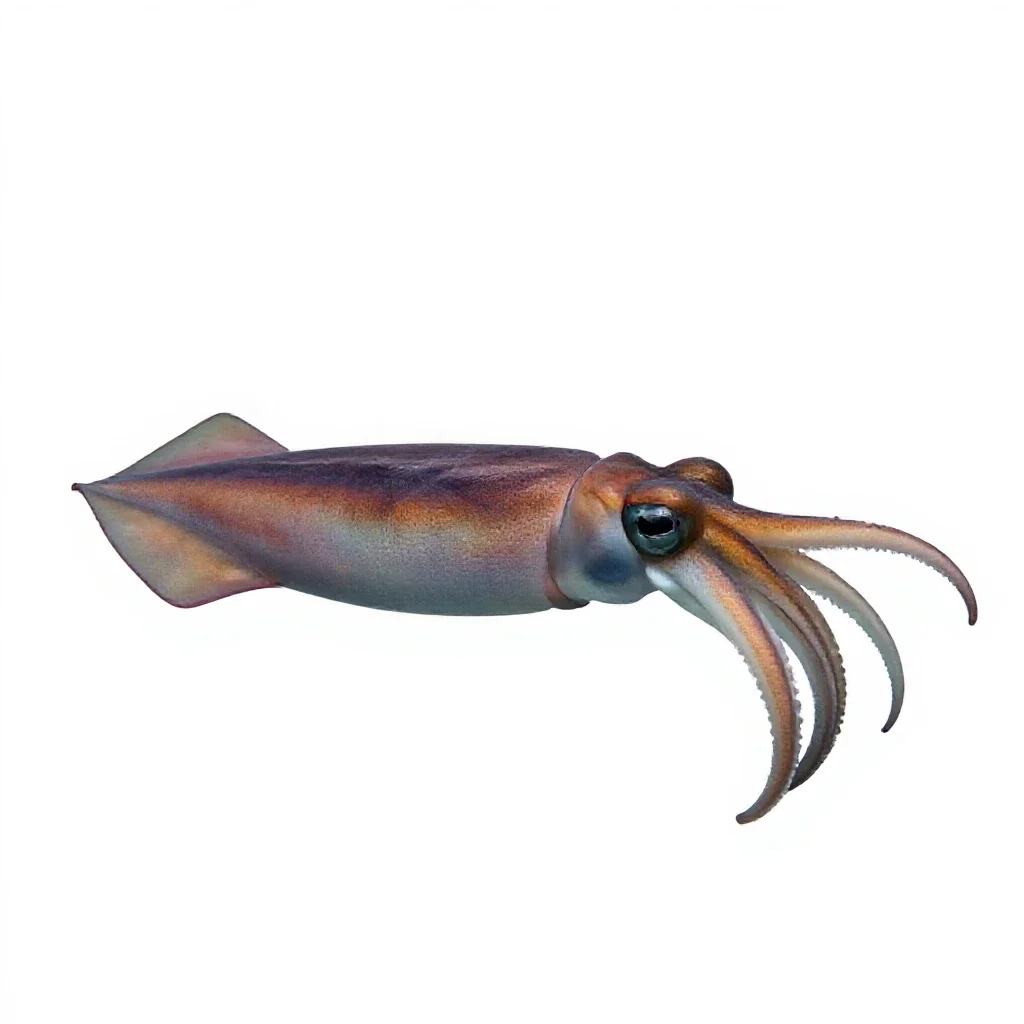 Giant squid isolated on a white background