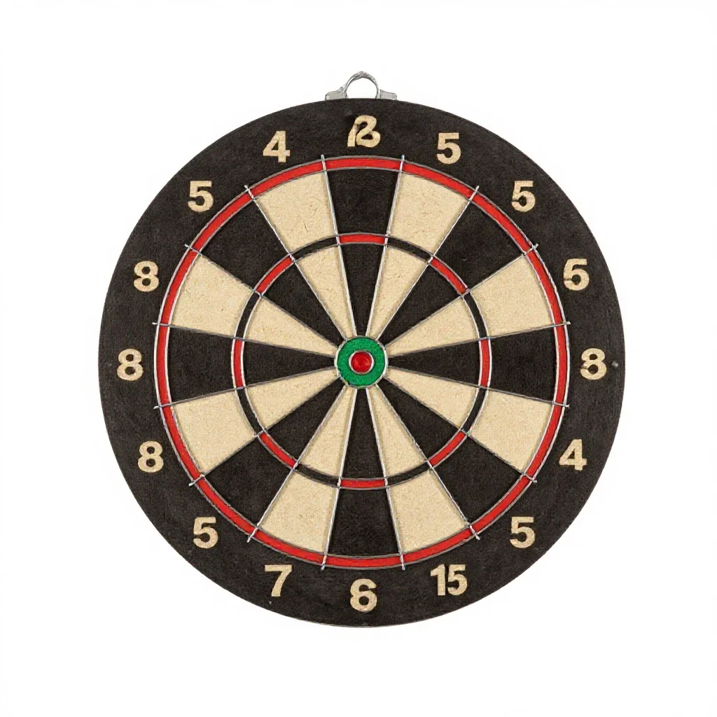 Dart board isolated on a white background