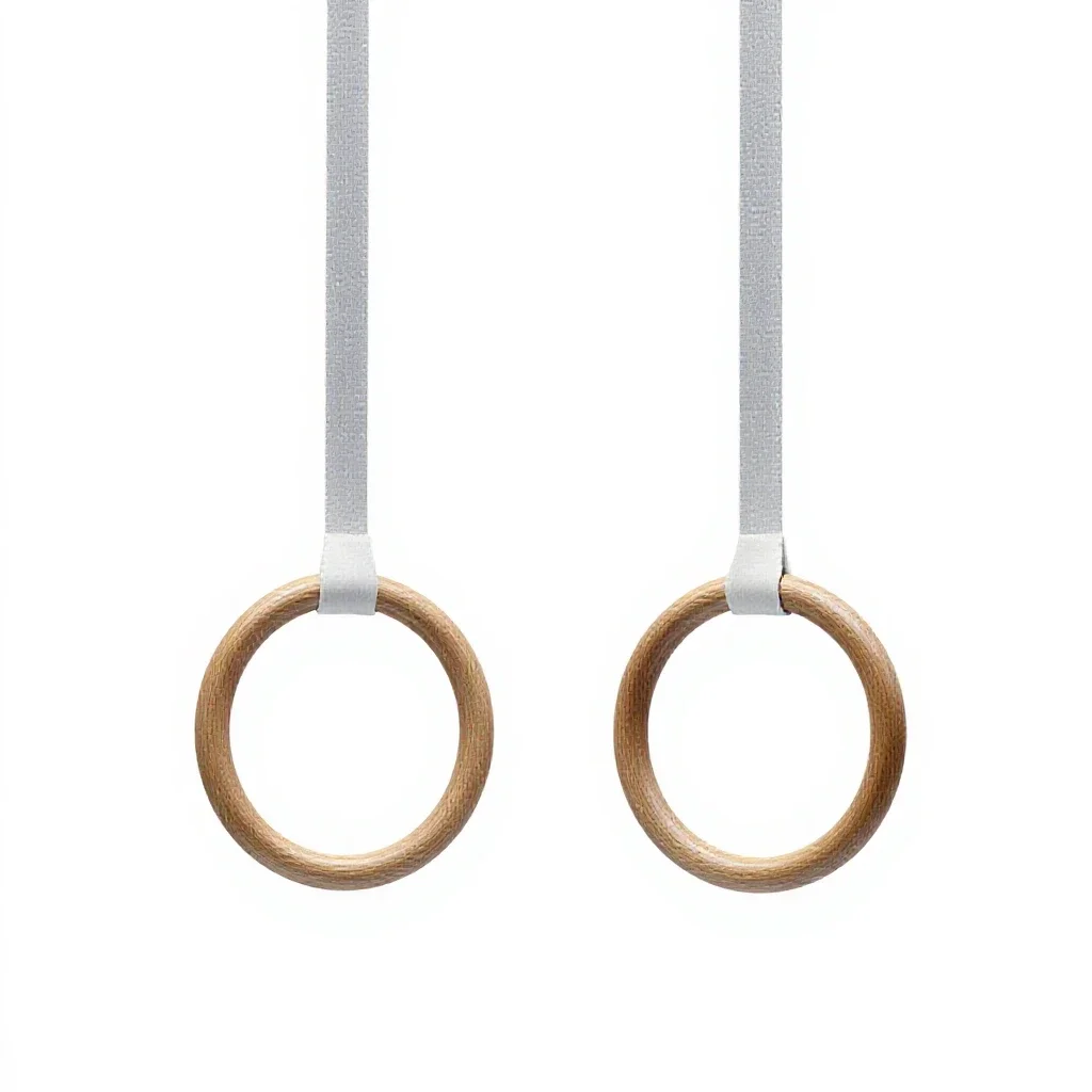 Gymnastic ring pair isolated on a white background