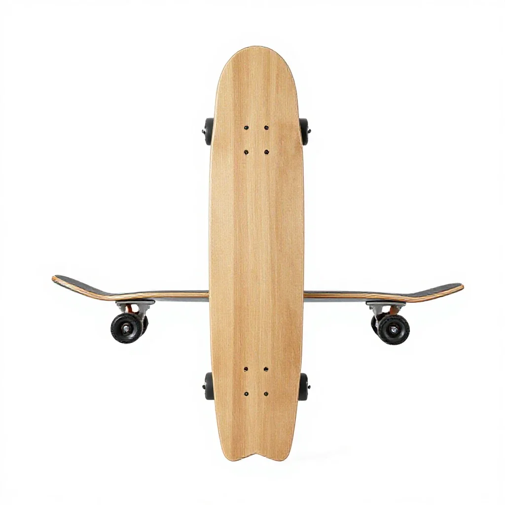 Longboard isolated on a white background