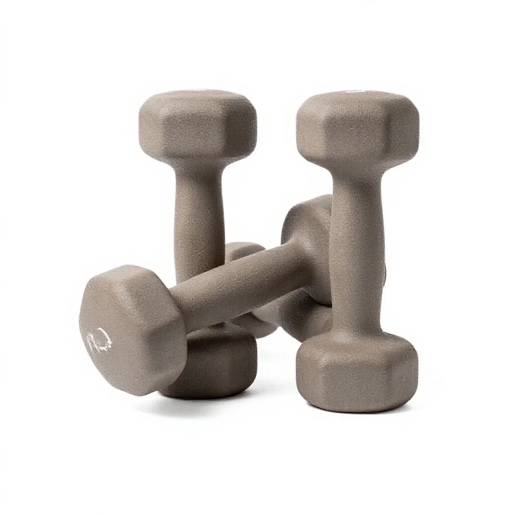 Pair of dumbbells isolated on a white background