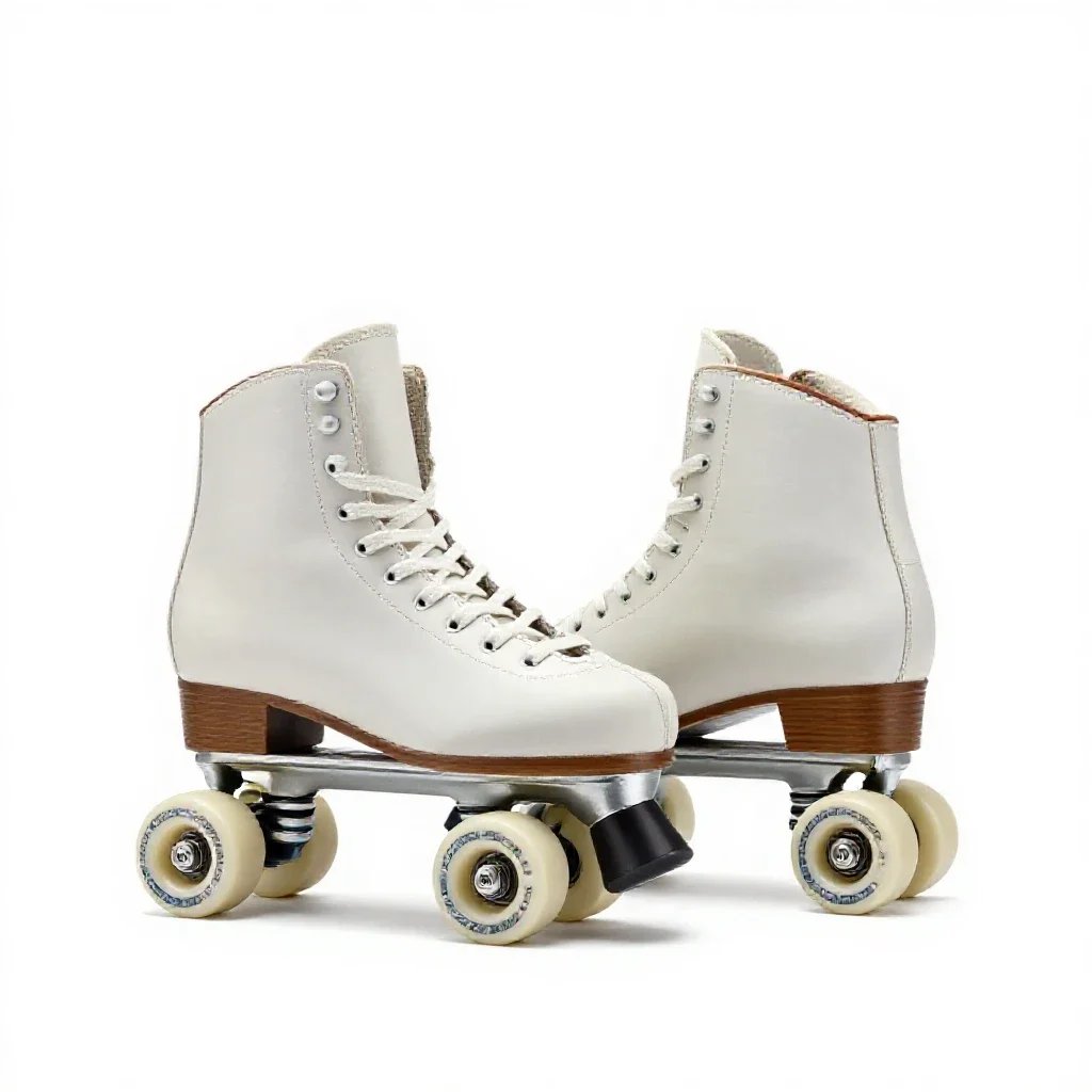 Pair of roller skates isolated on a white background
