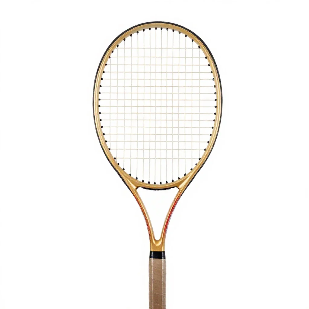 Tennis racquet isolated on a white background
