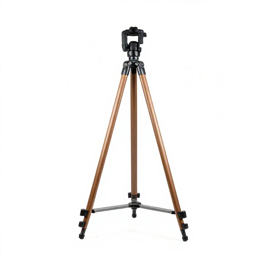 Camera tripod isolated on a white background