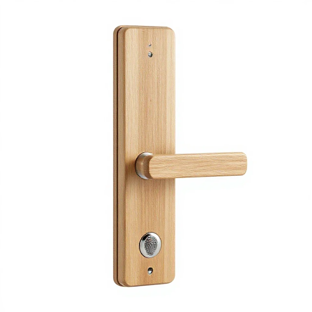Fingerprint door lock isolated on a white background