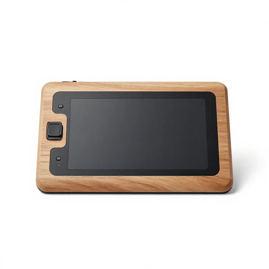 Graphics tablet with a stylus isolated on a white background