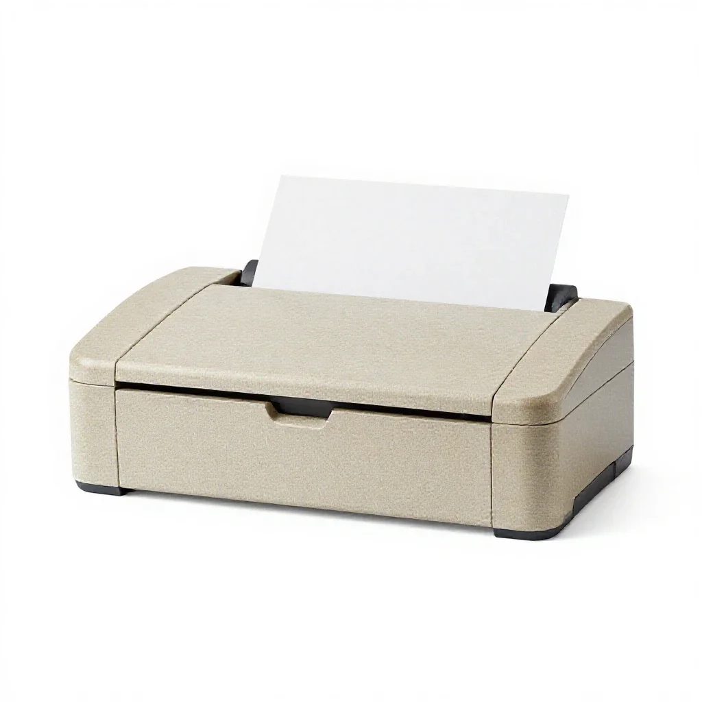 Label printer isolated on a white background