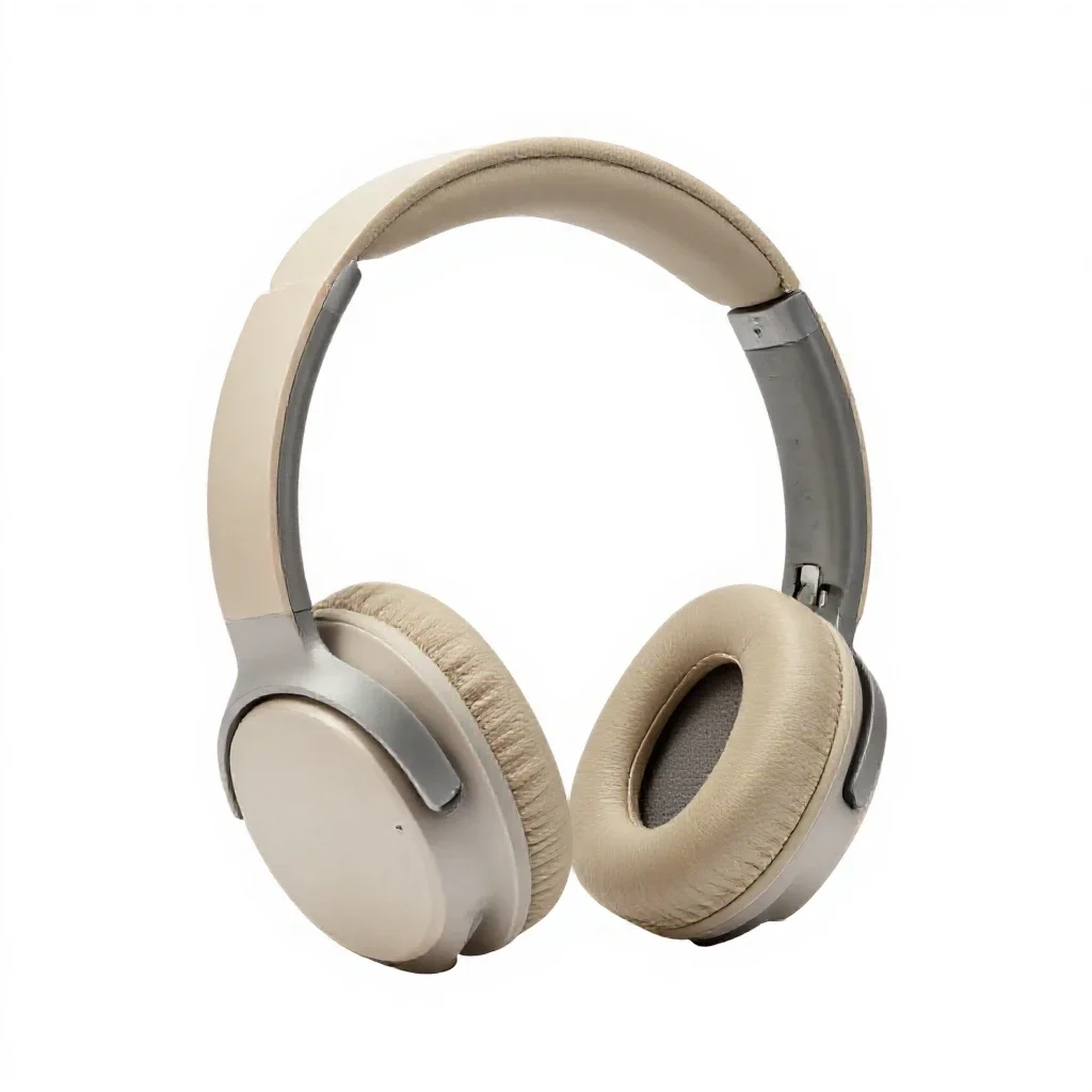 Pair of studio headphones isolated on a white background