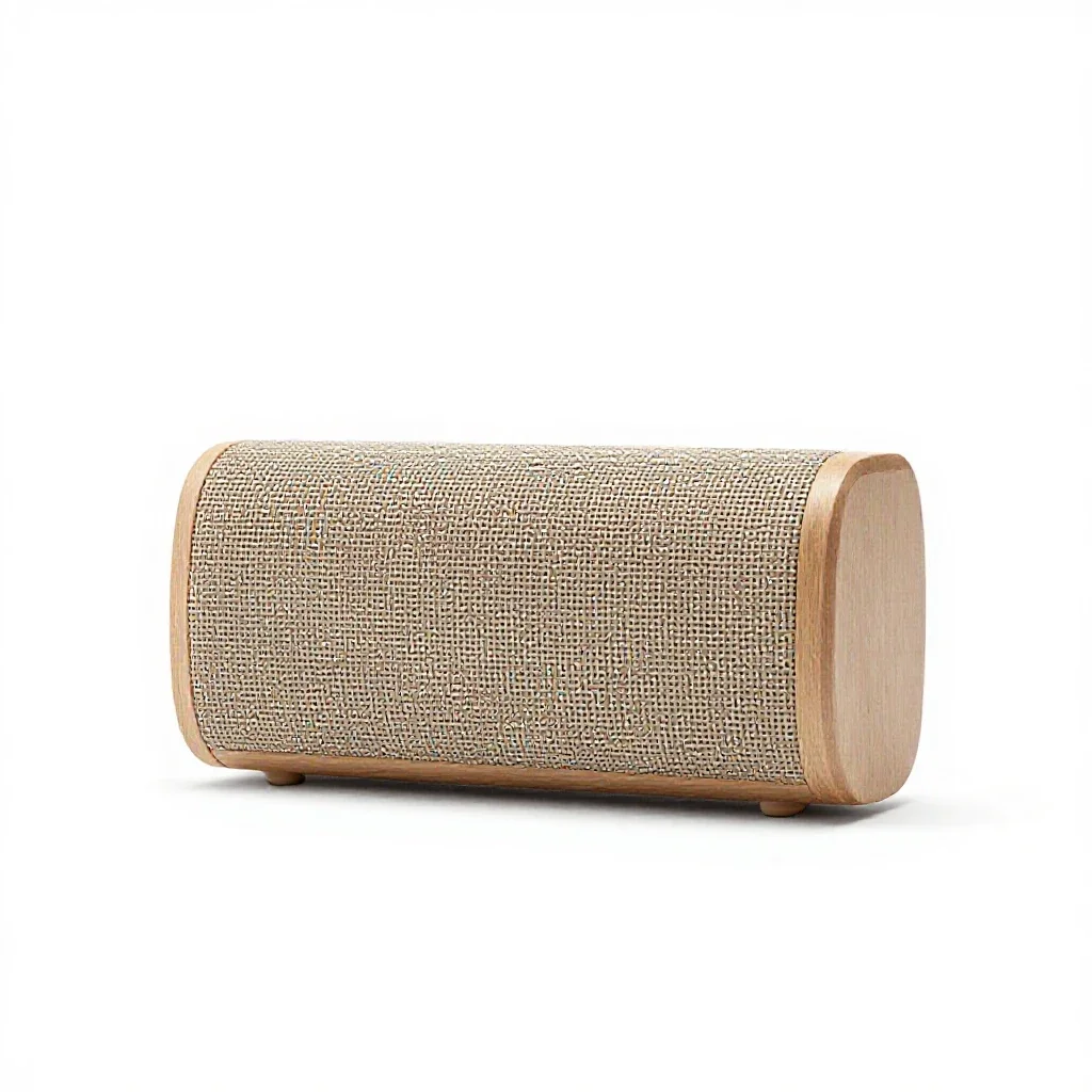 Portable bluetooth speaker isolated on a white background
