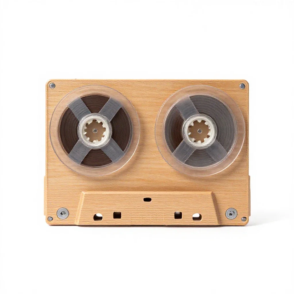 Reel-to-reel tape deck isolated on a white background