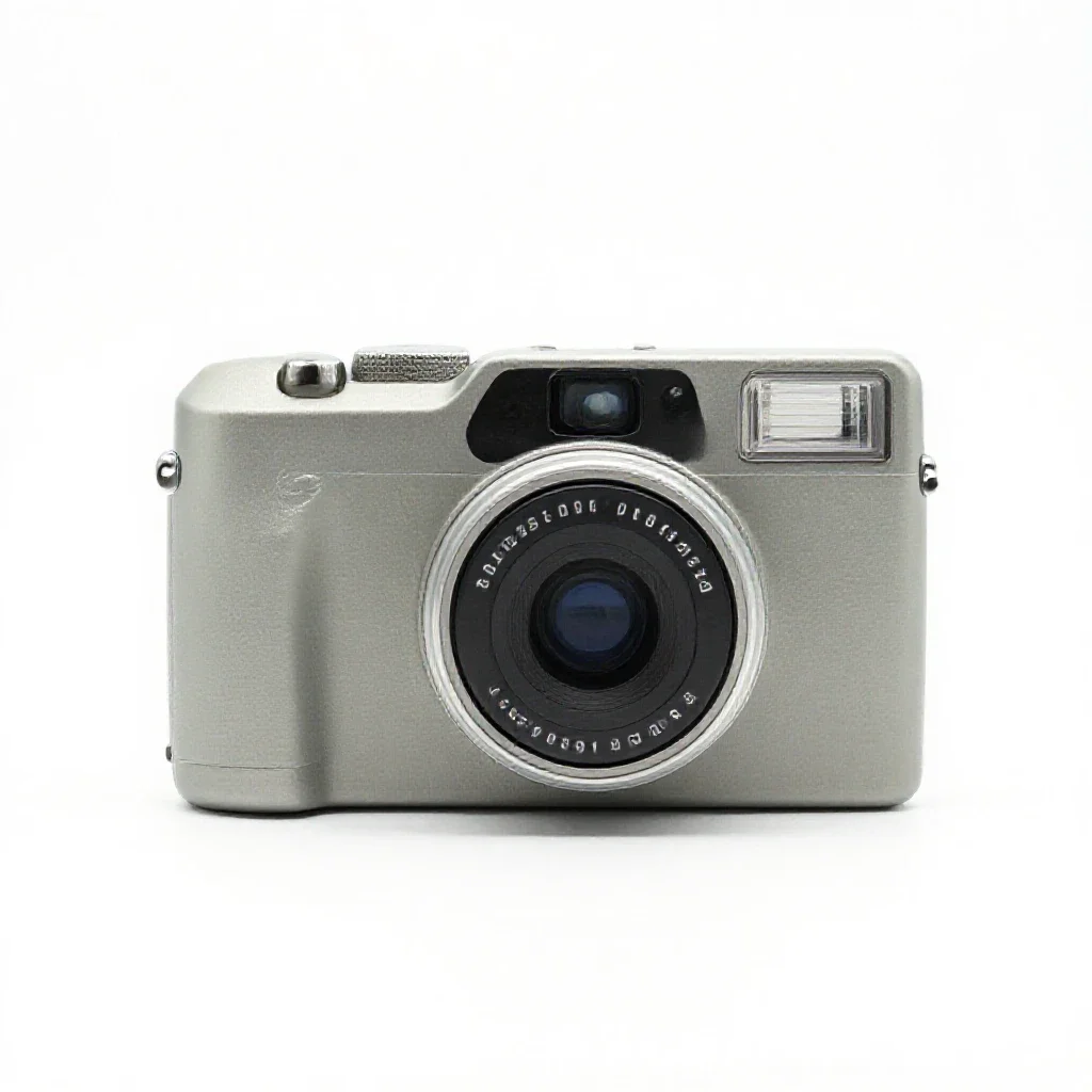 Instant film camera isolated on a white background
