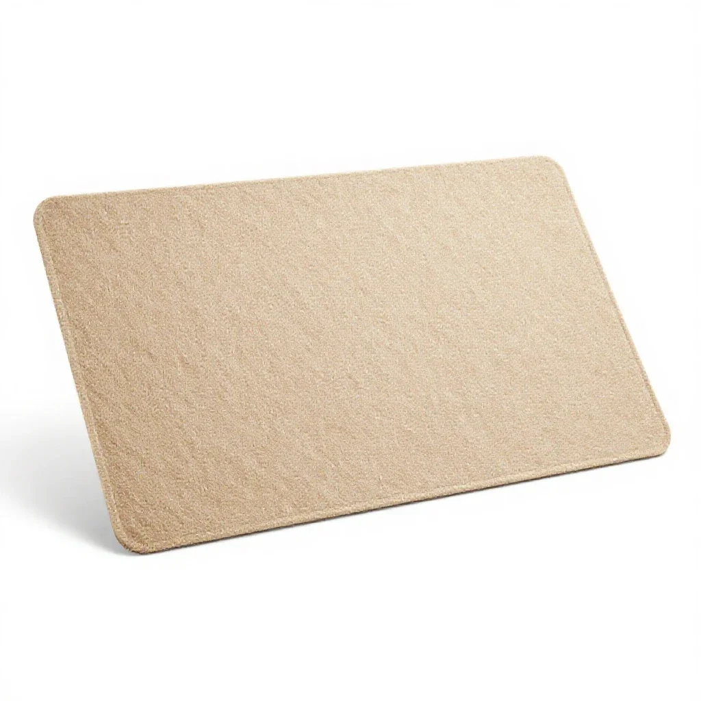 Felt desk mat isolated on a white background
