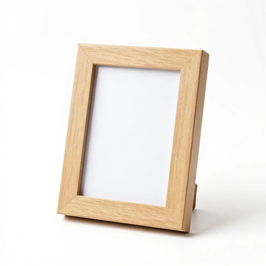 Freestanding photo frame isolated on a white background