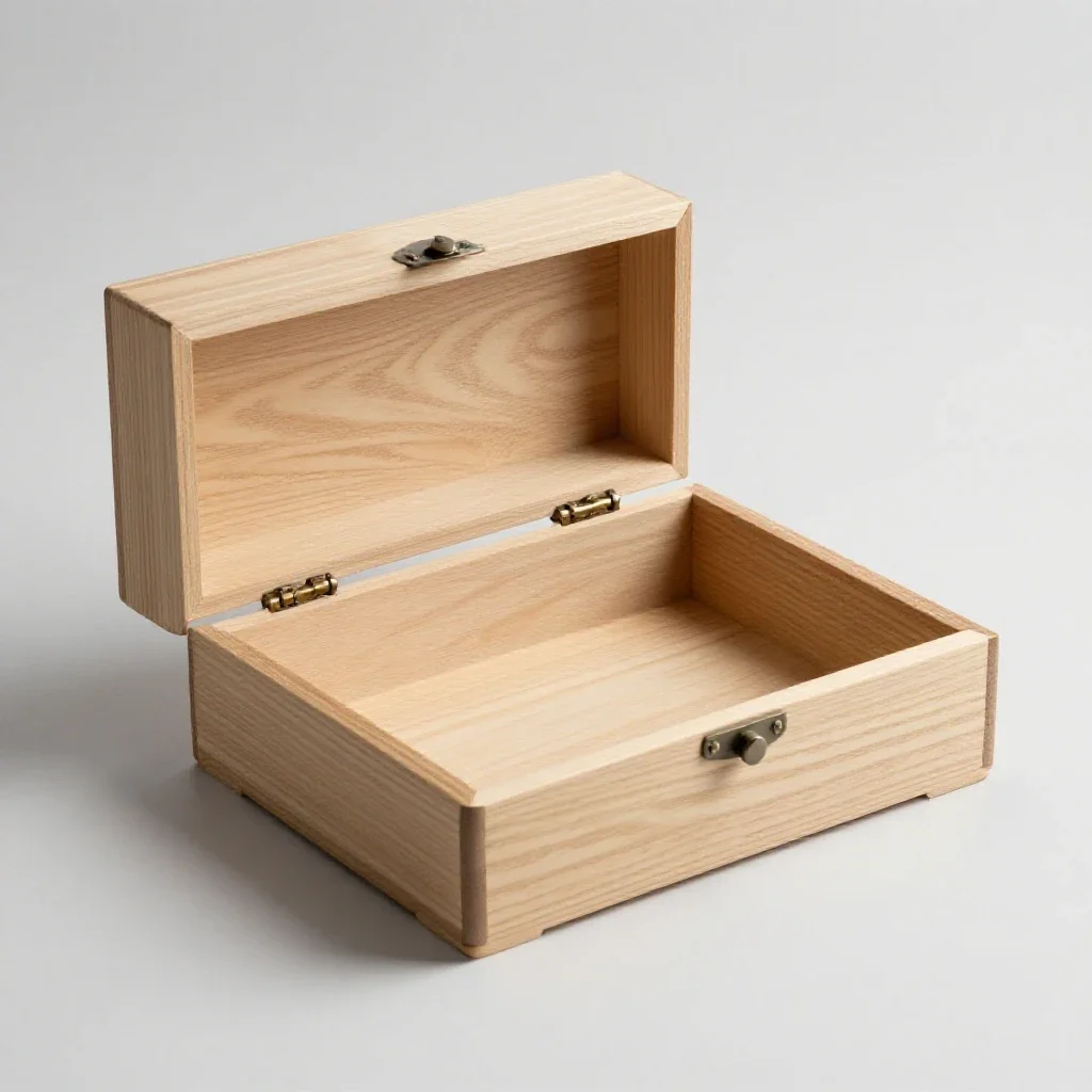 Jewellery box with a lift-out tray isolated on a white background