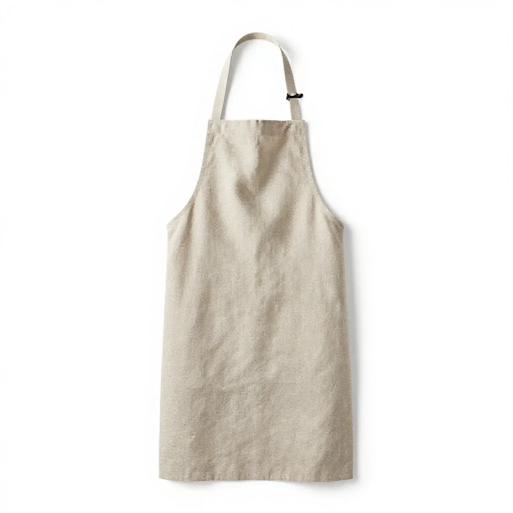 Linen apron isolated on a white background