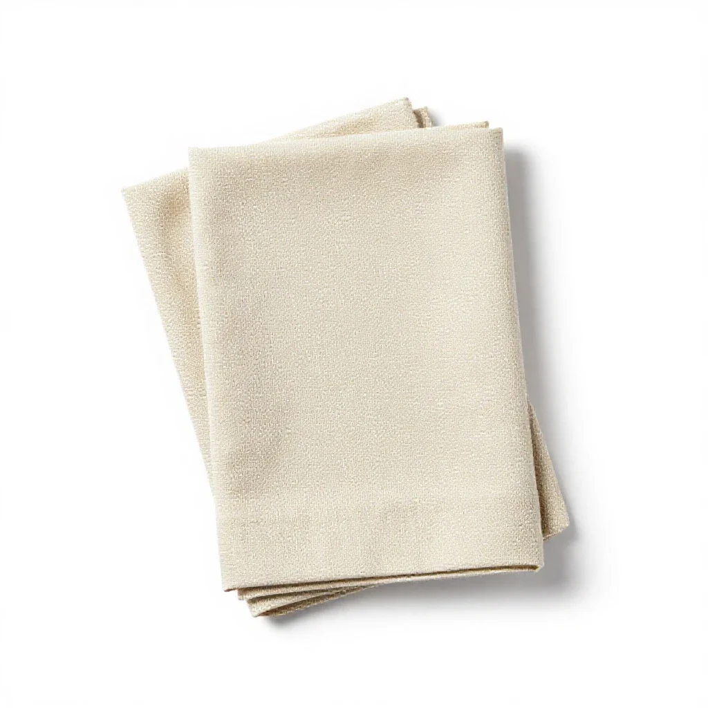 Set of napkins with a ring isolated on a white background
