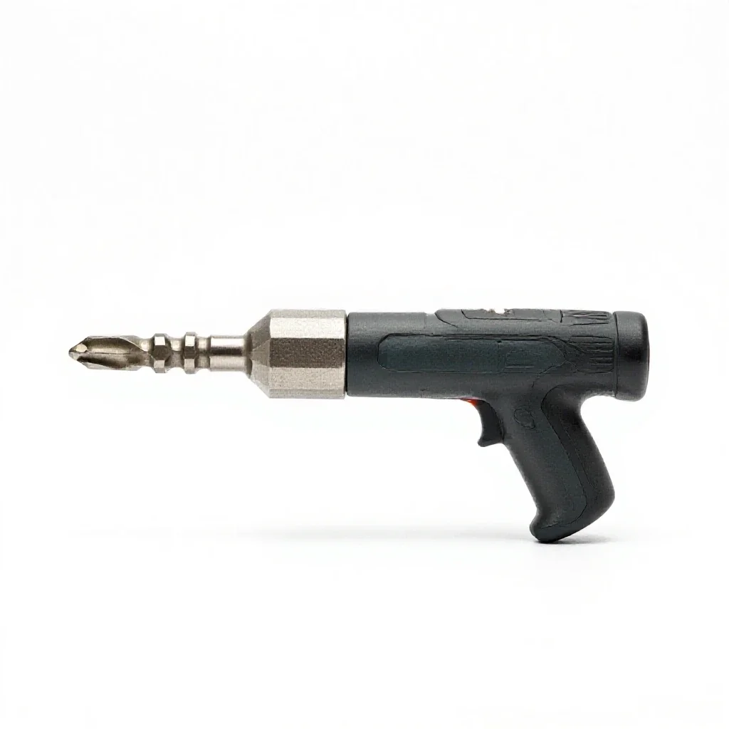 Rotary tool with bits isolated on a white background