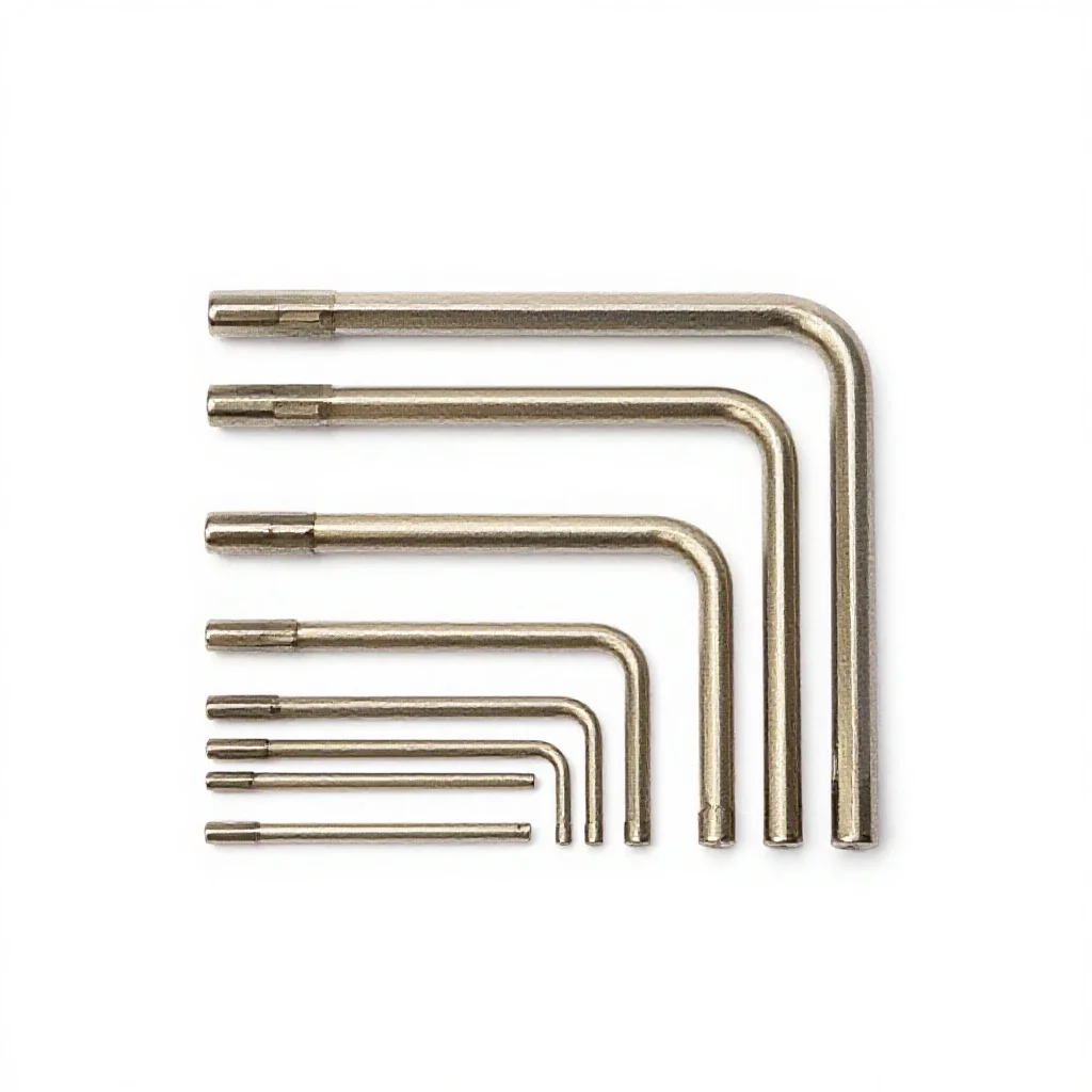 Set of allen keys isolated on a white background