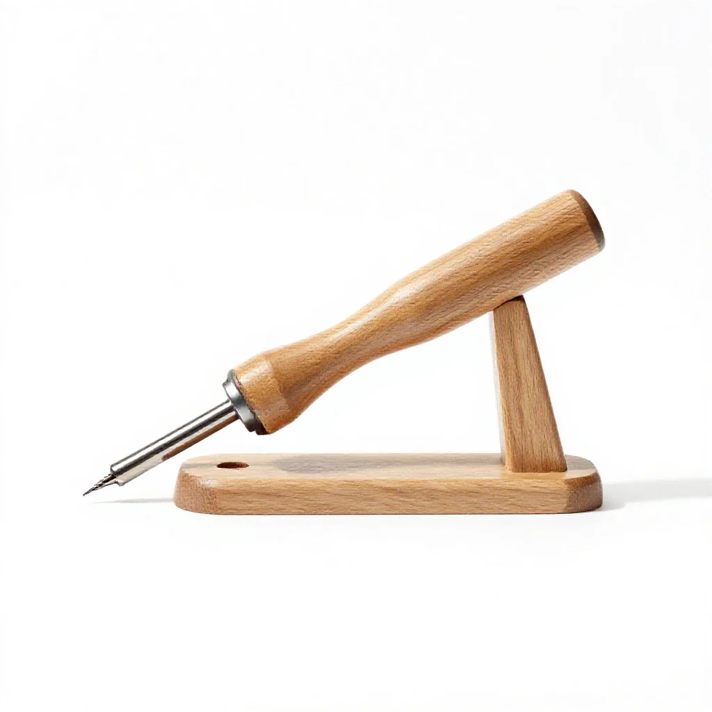 Soldering iron with a stand isolated on a white background