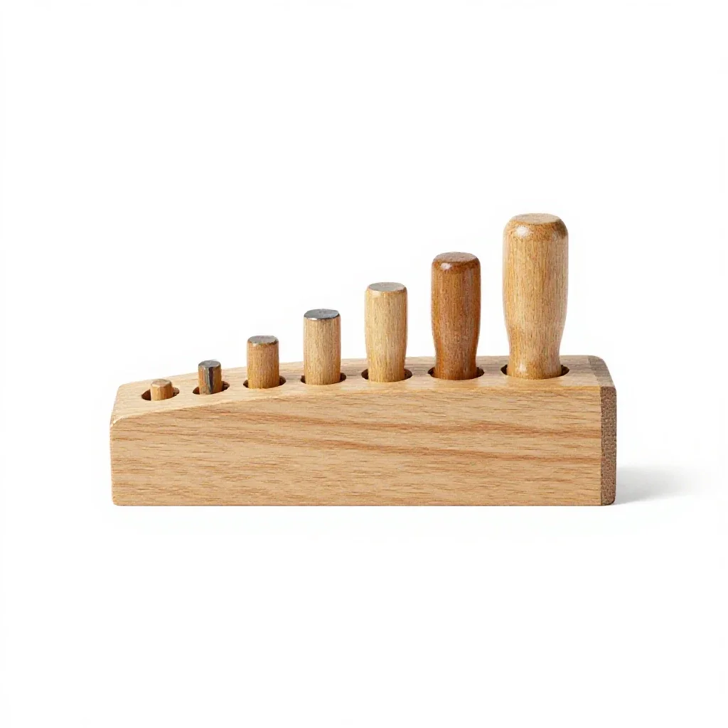 Wood chisel set isolated on a white background