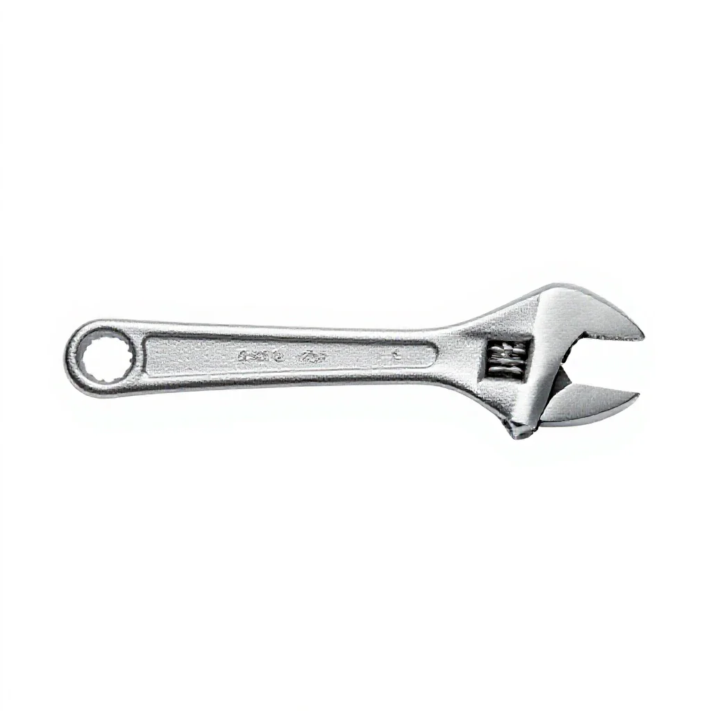 Adjustable wrench isolated on a white background