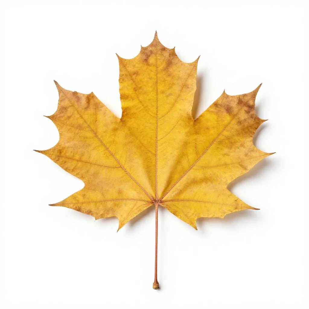 Beech in autumn isolated on a white background
