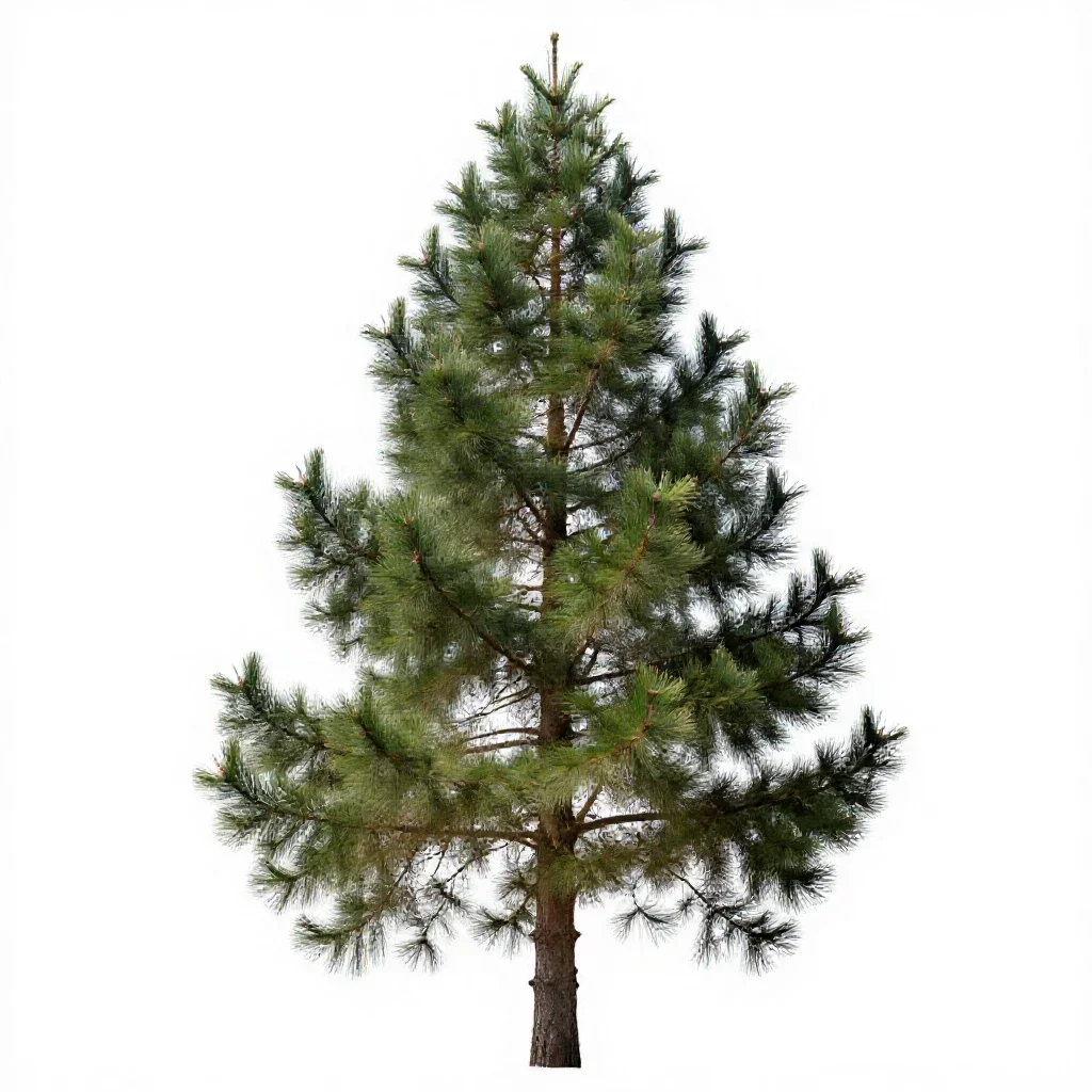 Bristlecone pine isolated on a white background