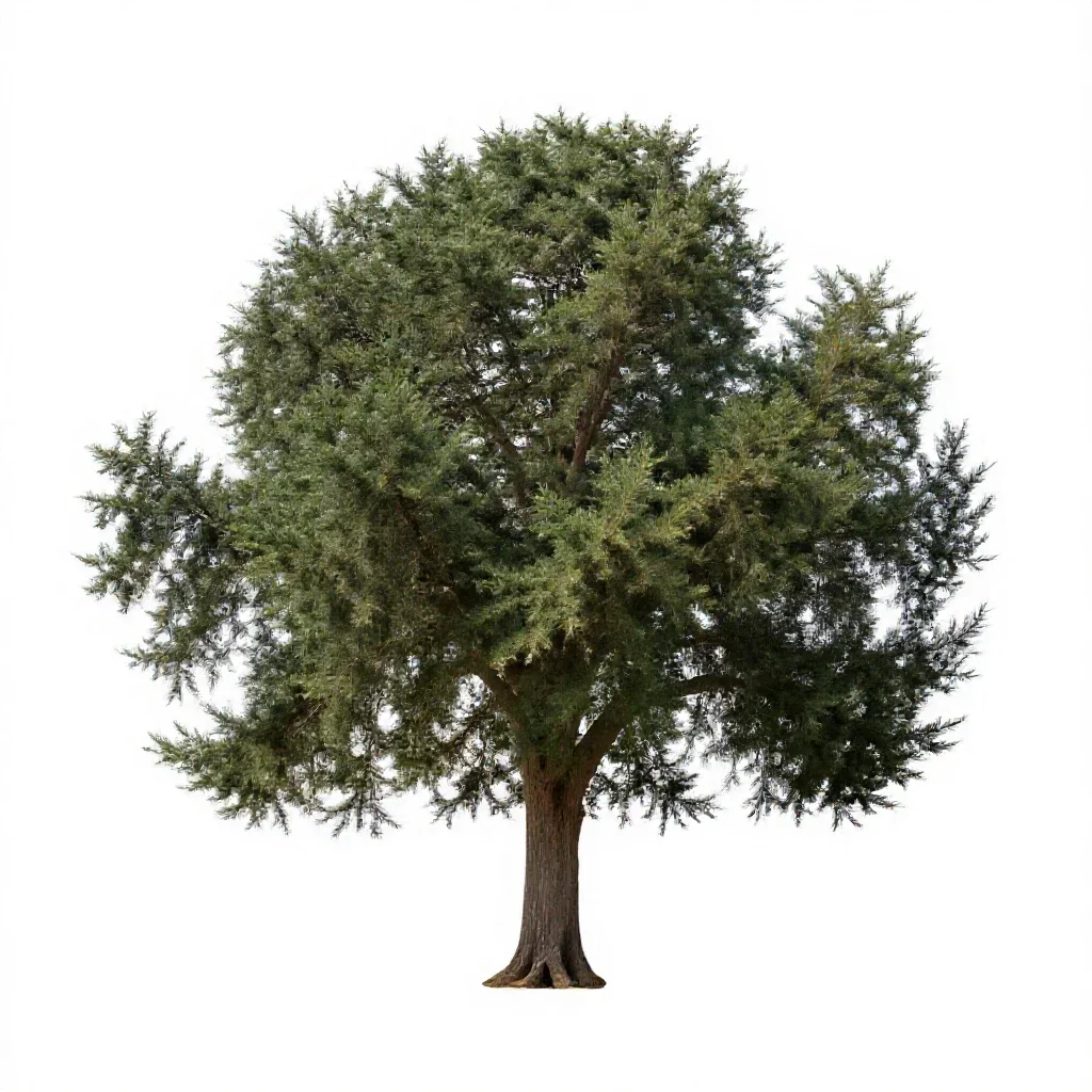 Cedar of Lebanon isolated on a white background