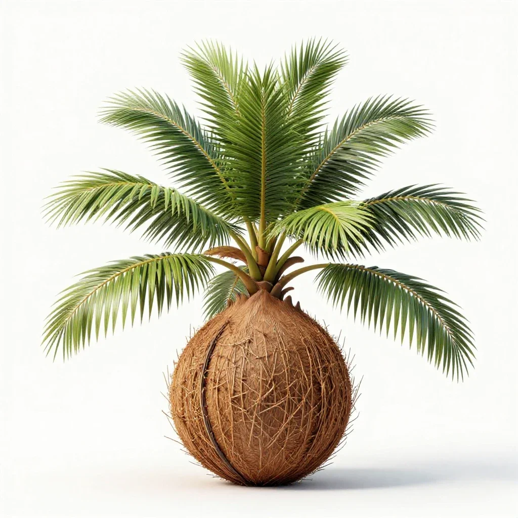 Coconut palm isolated on a white background