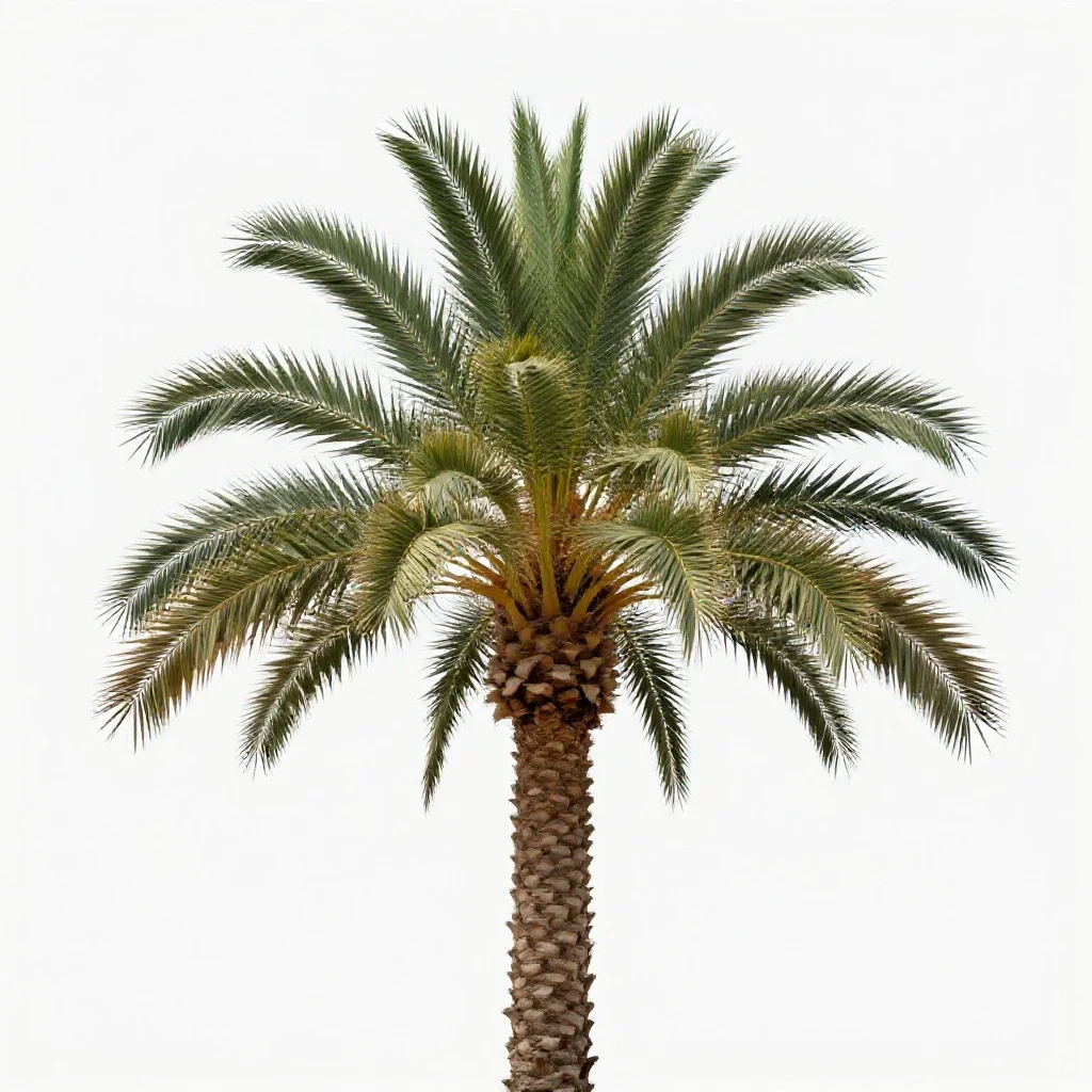 Date palm isolated on a white background