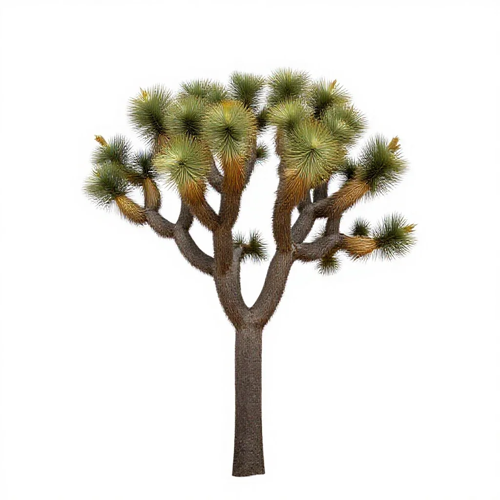 Joshua tree isolated on a white background