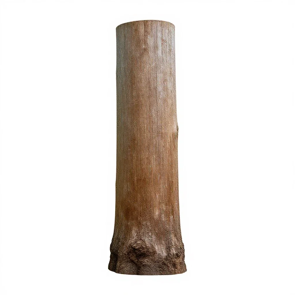 Kauri trunk isolated on a white background