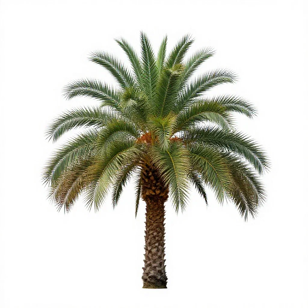 Nikau palm isolated on a white background