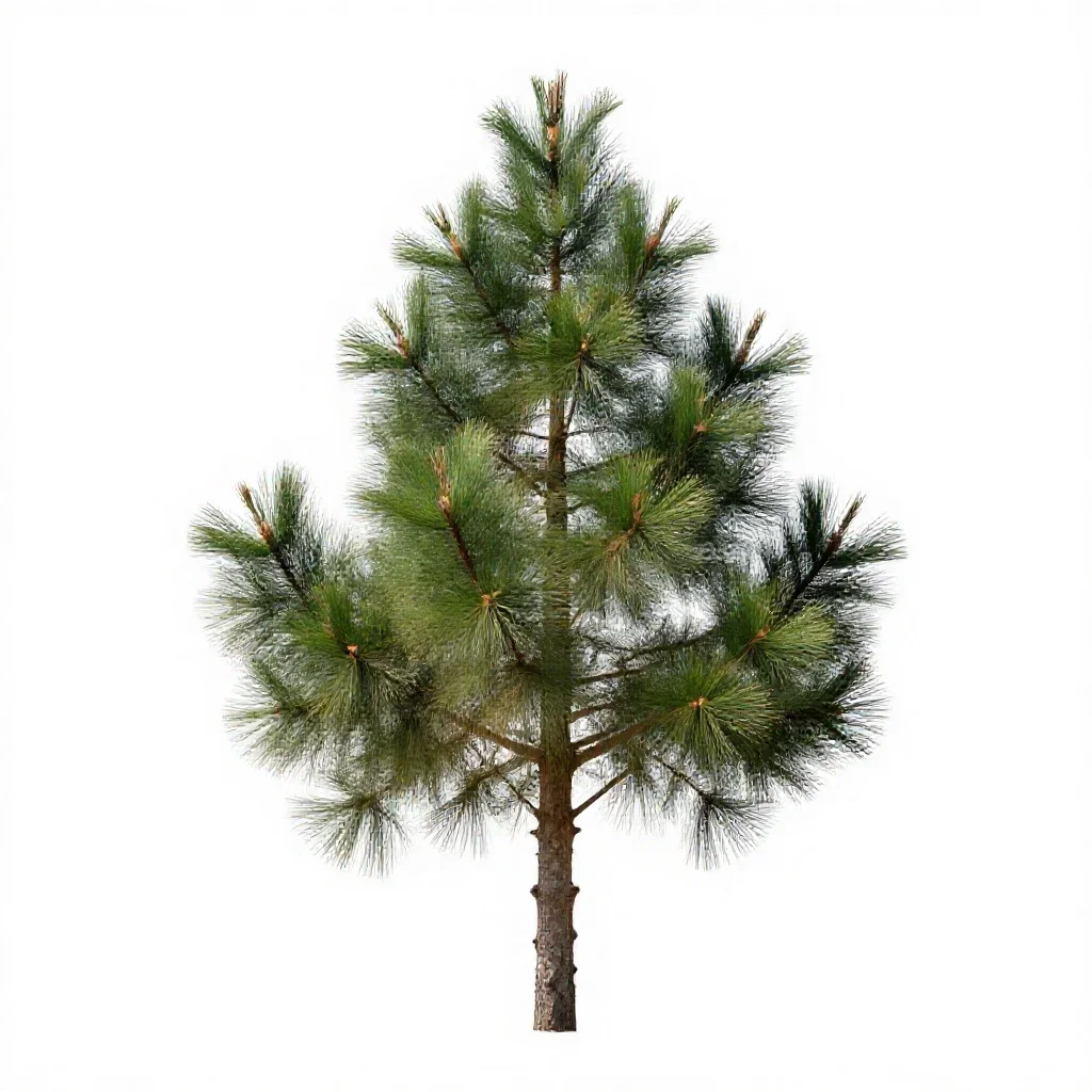 Stone pine isolated on a white background