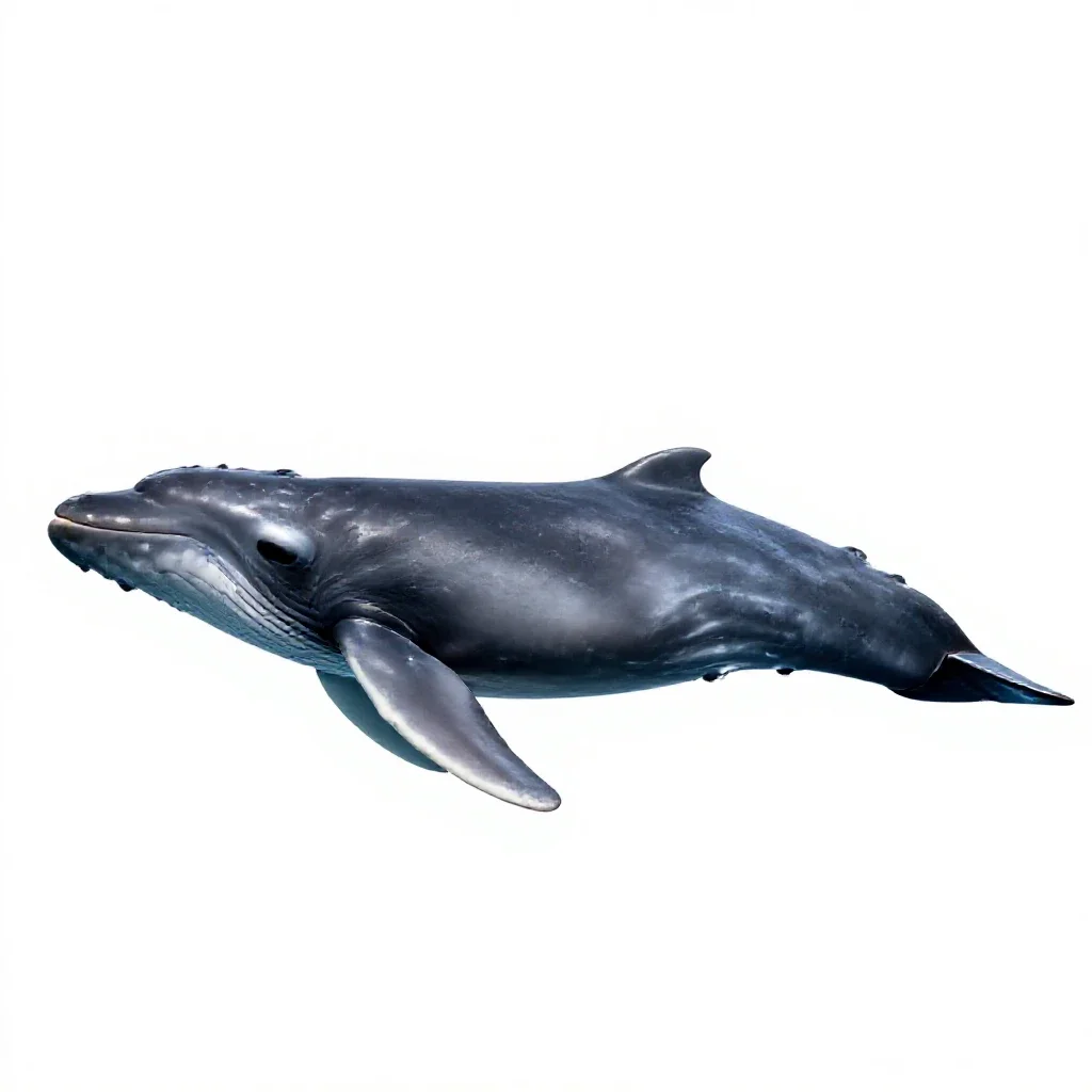 Beaked whale isolated on a white background