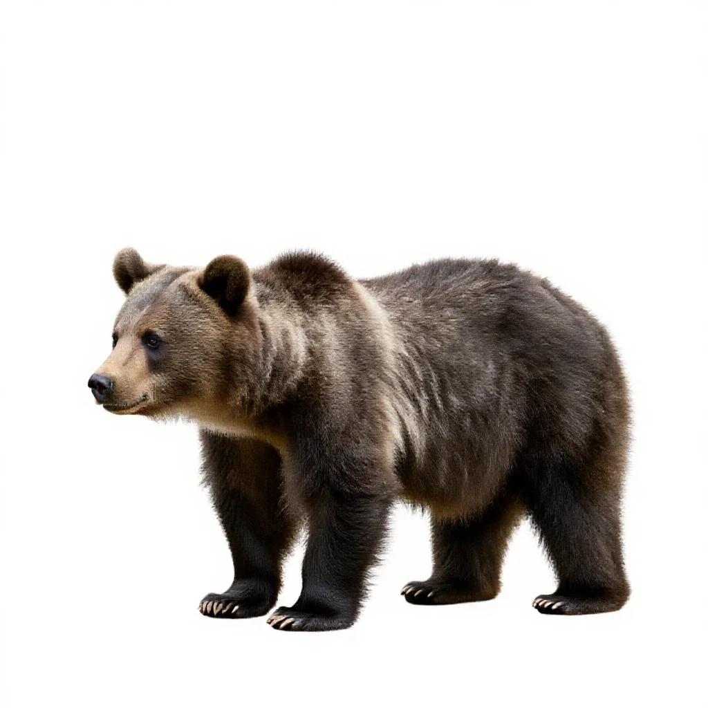 Bear cub isolated on a white background