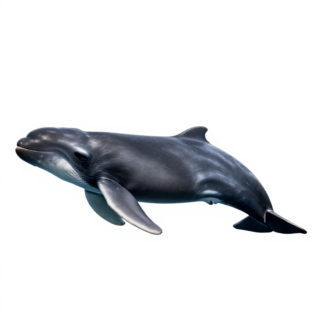 Bottle-nosed whale isolated on a white background